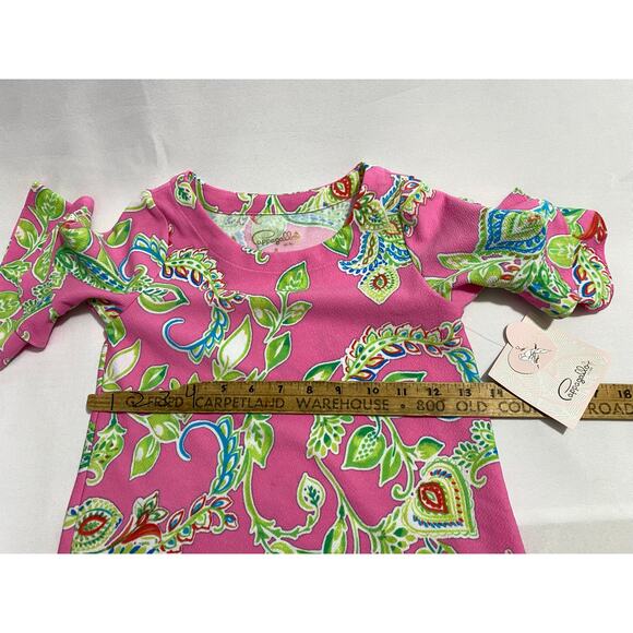 NEW Pappagallo Short Sleeve Dress– Pink Paisley/Geo Print – Size S Lightweight - Picture 3 of 9